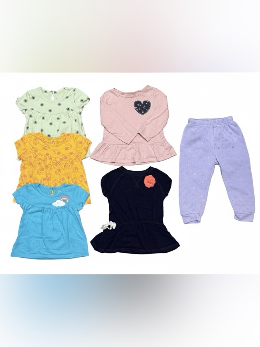 12-18M Various Brands Baby Clothes Bundle Pink Blue Yellow Green Purple Navy